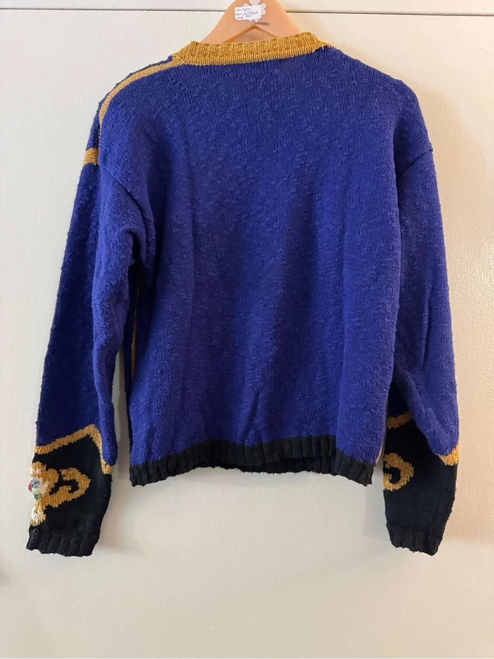 Vintage Rare CAROLE LITTLE Embellished Sweater Multi-Color Petites Small Baroque